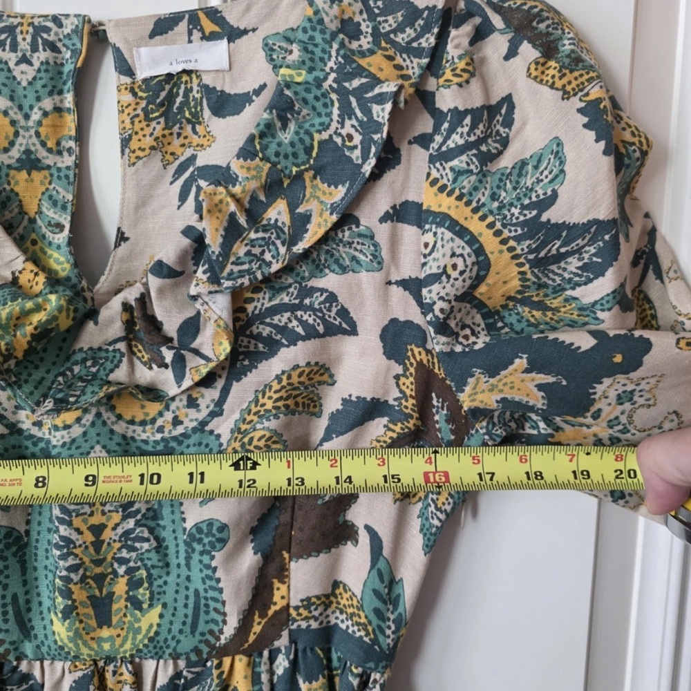A loves A Maxi Paisley Printed Linen Blend dress Size Small - Picture 7 of 11